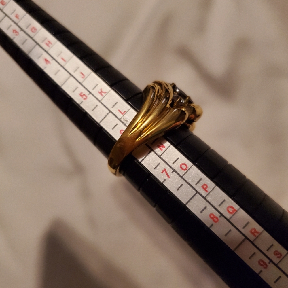 Karis Gold and crystal designer ring - Picture 9 of 9